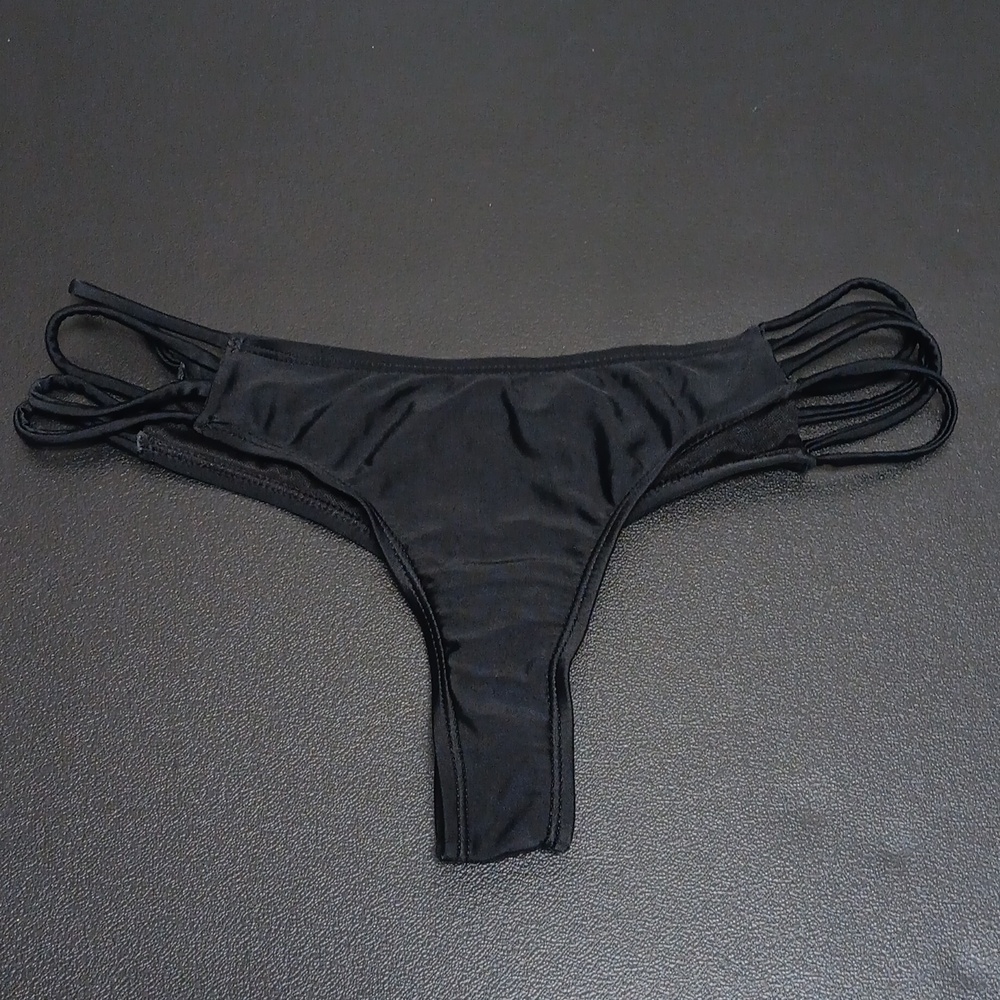 Black Strappy Bikini Bottom